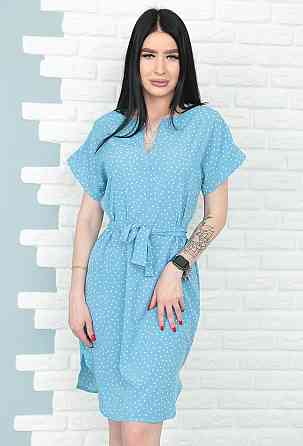 Легкое летнее платье в горошек 