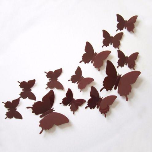 Коричневые бабочки для дома - 12шт. Киев - изображение 1