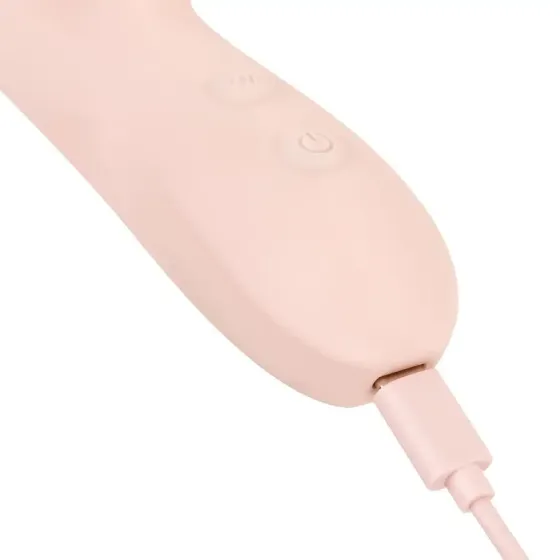 Вибратор-кролик с пульсацией Good Vibes Only – SHAI Thrusting Vibrator Soft Silicone – Pink, 3 мотора Львов