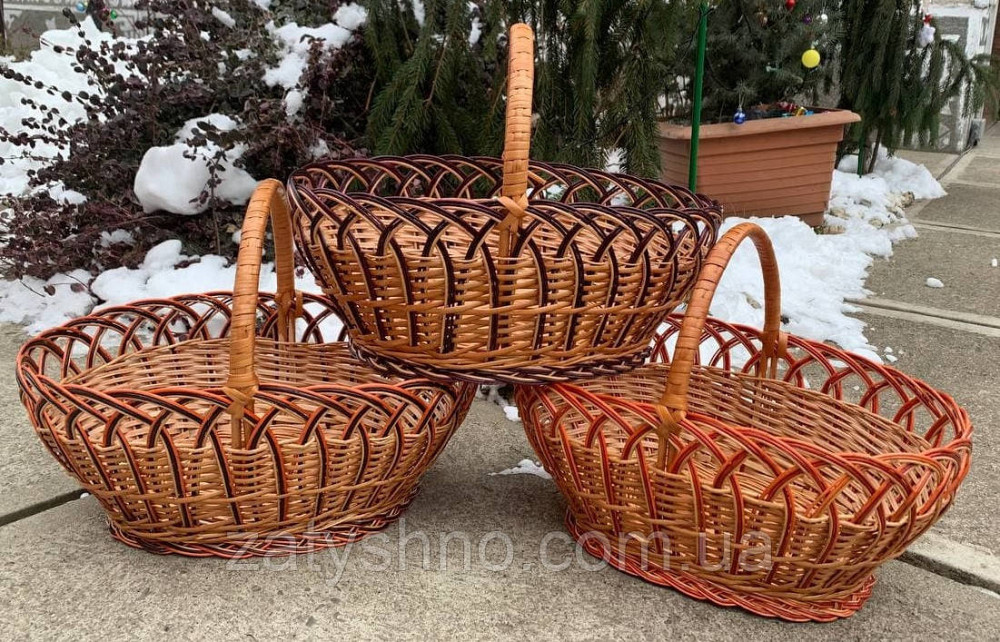 Ажурний плетений кошик із лози Київ - фото 3
