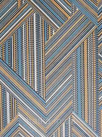 Ообои вінілові на флізелін Decoprint Moments MO22842 геометрія смуги точки фігури бірюзові жовті золоті Київ