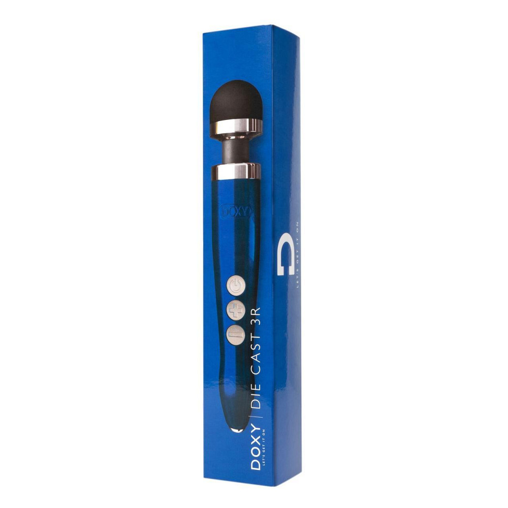 Вібромасажер DOXY Die Cast 3R - Blue Flame, дуже потужний, перезаряджуваний, металевий корпус Sex Aura Київ - фото 4