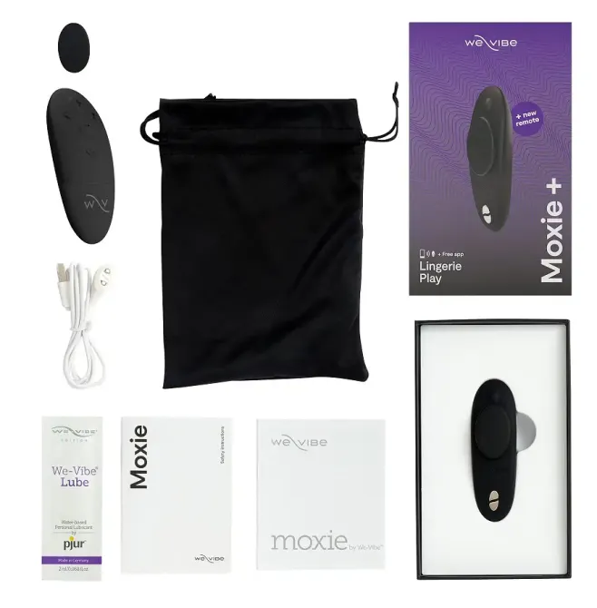 Смарт-вібратор у трусики We-Vibe Moxie+ Satin Black, оновлений пульт ДК Львів - фото 2