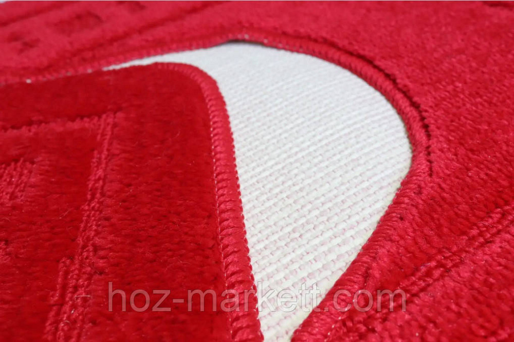 Коврик для ванной темный беж 100 х 60 производство Турция красный Харьков - изображение 3