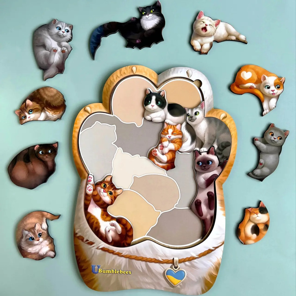 Деревянный пазл-вкладыш 