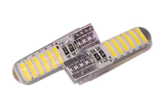 Светодиодная лампа StarLight T10 12 диодов 7020 12V 1W WHITE / печатная плата в силиконе Харьков