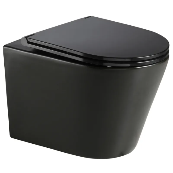 Унітаз підвісний Mixxus Premium BEVEL-0301-T3 BLACK 515х355х365mm, система змиву TORNADO 3.0  ( MP6595 ) 21567 Харків