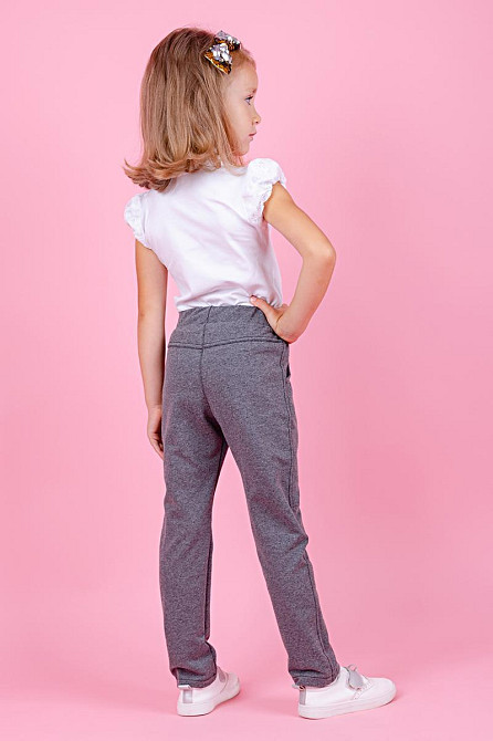 Брюки для девочек цвет серый топ Крохатушка одяг Киев - изображение 3