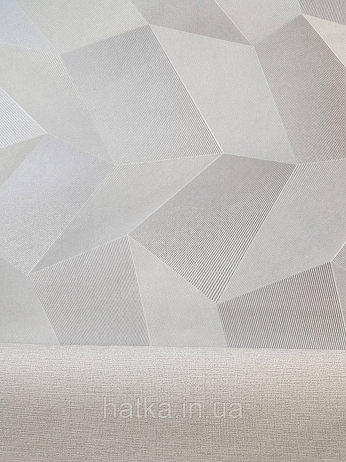 Обои метровые виниловые на флизелине Sintra Vila геометрия фигуры 3д серые серебристые металлик  534649 Киев - изображение 1