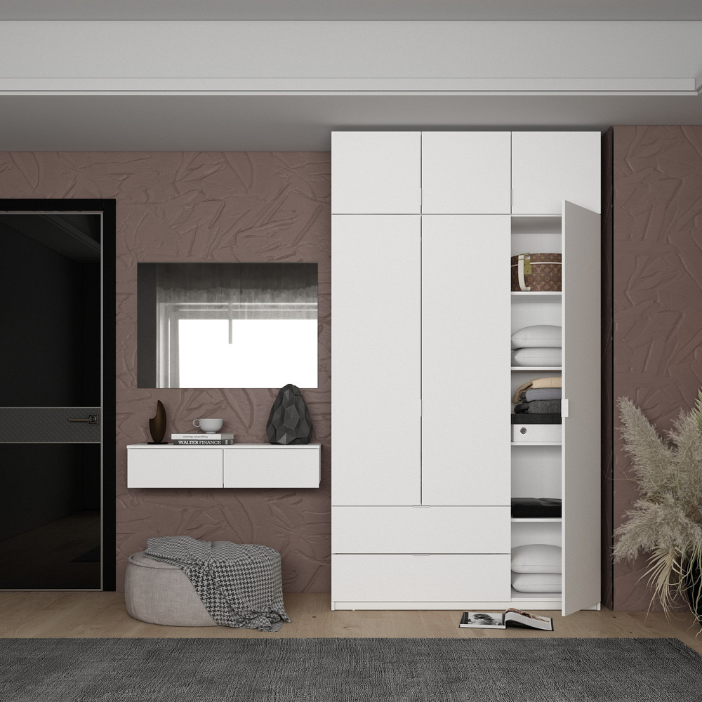 Комплект меблів Doros Левія + дзеркало Біле 100х32х100 (DRS-011841) Дніпро - фото 5