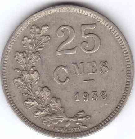 Люксембург 25 сантим 1938 Полтава