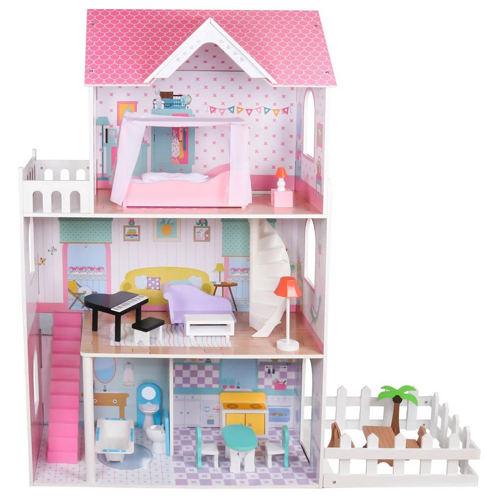 Кукольный домик деревянный игровой для Барби AVKO Вилла Севилья + кукла Киев - изображение 2