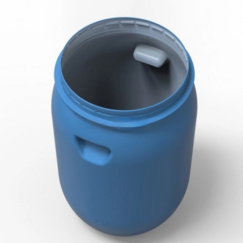 Бочка харчова 100л 3 шари синя кришка, хомут з ущільненням ЄВ LITOLAN Житомир