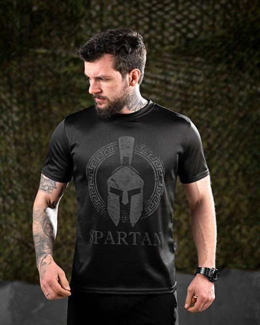 Тактична потовідвідна футболка OBLIVION Spartan black ДЛ6525 Одеса - фото 1