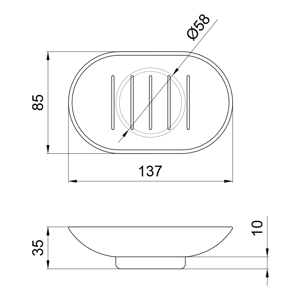 Мильниця Lidz Oreo 0210 (матове скло) LDORE0210CRM32454 Chrome Київ - фото 5