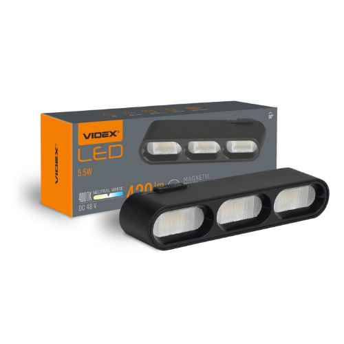 LED Світильник магнітний трековий 5,5W 4000К 48V чорний VL-TRMS-LD13B Videx Житомир - фото 8