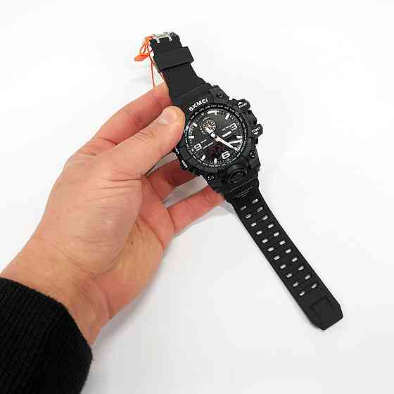 Наручные часы с электронным механизмом SKMEI 1586BK BLACK, Военные часы спецслужб SP-57 Львов