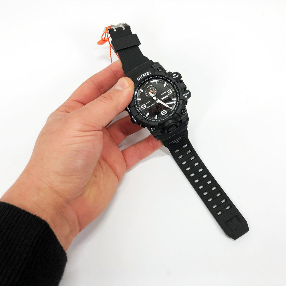 Наручные часы с электронным механизмом SKMEI 1586BK BLACK, Военные часы спецслужб SP-57 Львов - изображение 5