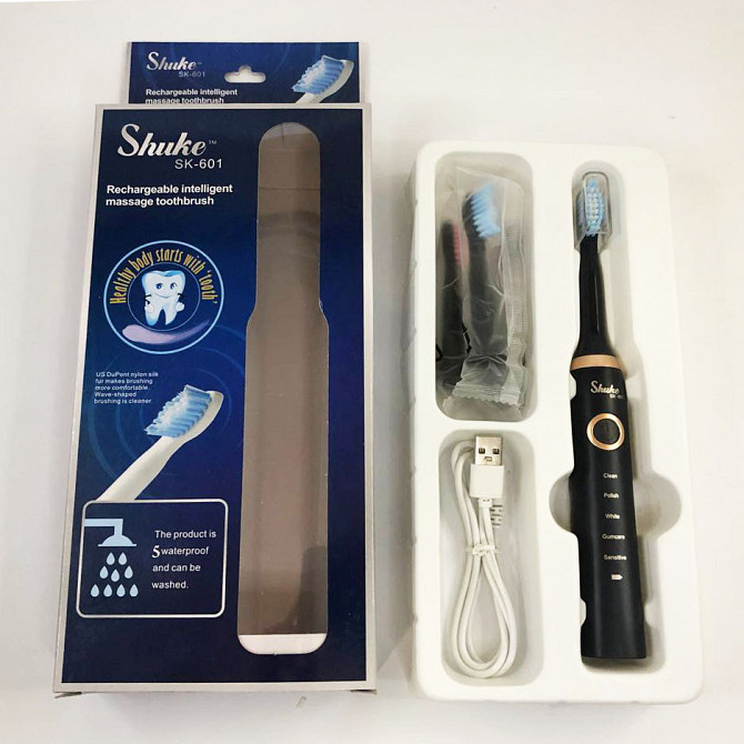 Електрощитка зубна електрична зубна щітка Shuke SK-601, Звукова зубна щітка, Електрична PR-833 звукова зубна Київ - фото 2