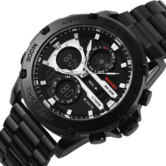 Skmei Favourite Black Steel, 2 ремешка Киев