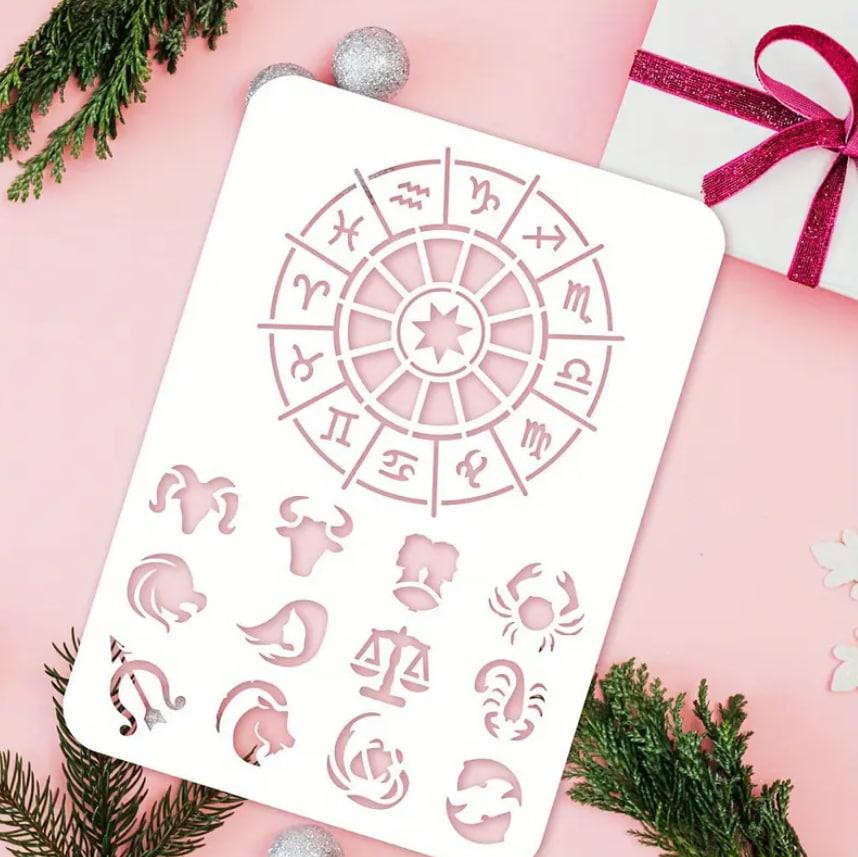 Многоразовый трафарет «Созвездия Зодиака» – 29.7×21 см | Трафарет для рисования, скрапбукинга, декор Киев - изображение 1