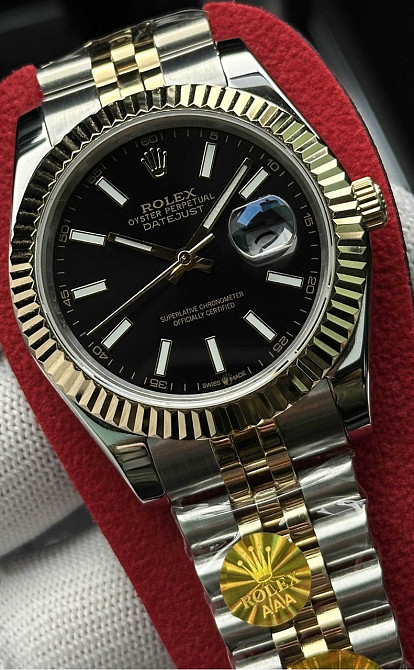 Швейцарський годинник Rolex Datejust Silver Gold Київ - фото 7