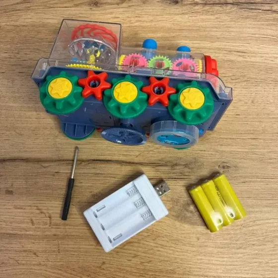 Детский интерактивный прозрачный поезд со светом, музыкой и поворотом на 360° Коломия