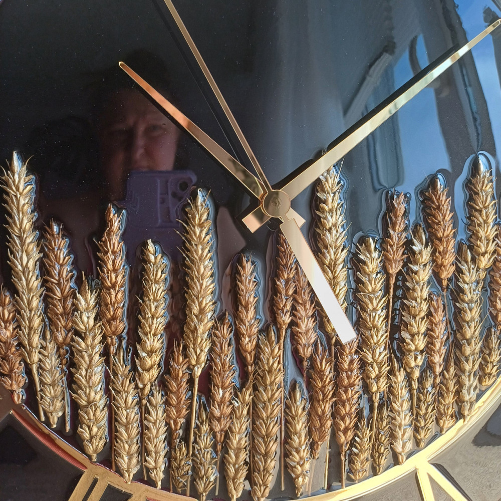 Годинник настінний 50 см з епоксидної смоли ручної роботи Дніпро - фото 6