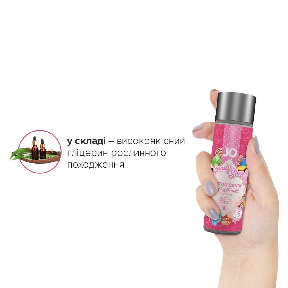 Лубрикант на водной основе JO H2O — Candy Shop — Cotton Candy (60 мл) без сахара и парабенов Sex Aura Киев - изображение 4