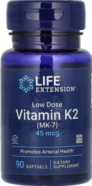 Вітамін K Life Extension Low Dose Vitamin K2 45мкг 90 гел капс Київ - фото 1