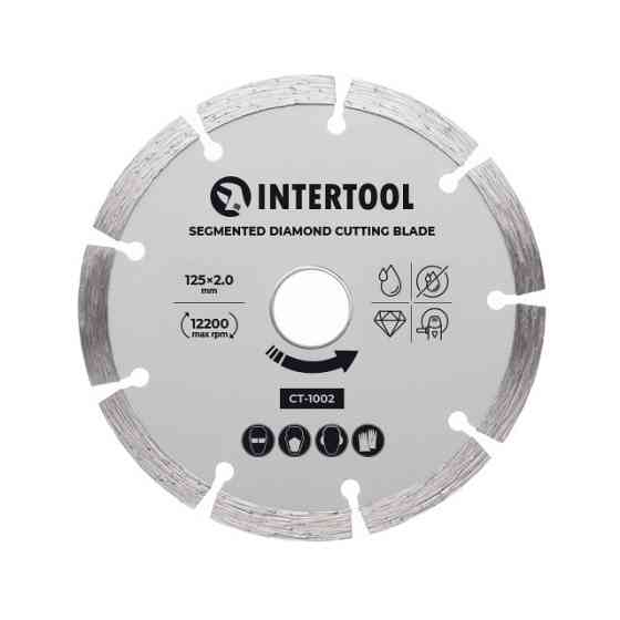 Диск отрезной сегментный алмазный, 125 мм, 16-18%, 12200 об/мин INTERTOOL CT-1002 Киев