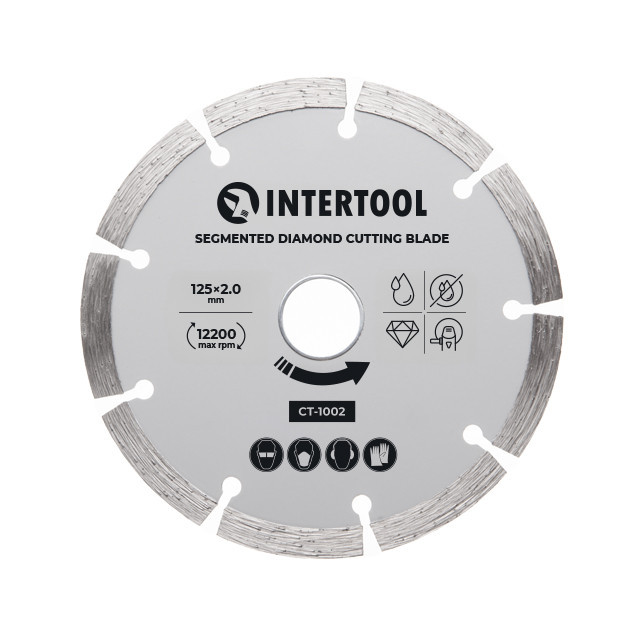 Диск отрезной сегментный алмазный, 125 мм, 16-18%, 12200 об/мин INTERTOOL CT-1002 Киев - изображение 4