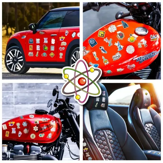 Набор научных наклеек 50 шт – стикеры по химии, биологии, физике для ноутбука, бутылки, скрапбукинга Киев