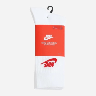 Шкарпетки Nike U NK NSW EVERYDAY ESSENTIAL CR DX5025-911 46-50 3 пари Білі (196148785753) Вінниця - фото 7