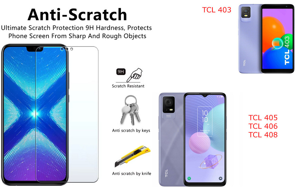 Защитное стекло NeoGlass для TCL 403, TCL 405, TCL 406, TCL 408 – ультрапрозрачное и устойчивое Киев - изображение 1