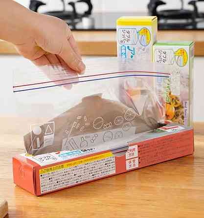 Набір вакуумних zip пакетів для зберігання продуктів розмір L 29 х 31 см, прозорий 10 шт Кам'янець-Подільський