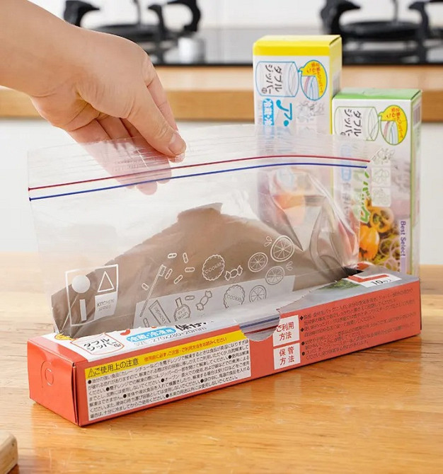 Набір вакуумних zip пакетів для зберігання продуктів розмір L 29 х 31 см, прозорий 10 шт Кам'янець-Подільський - фото 5