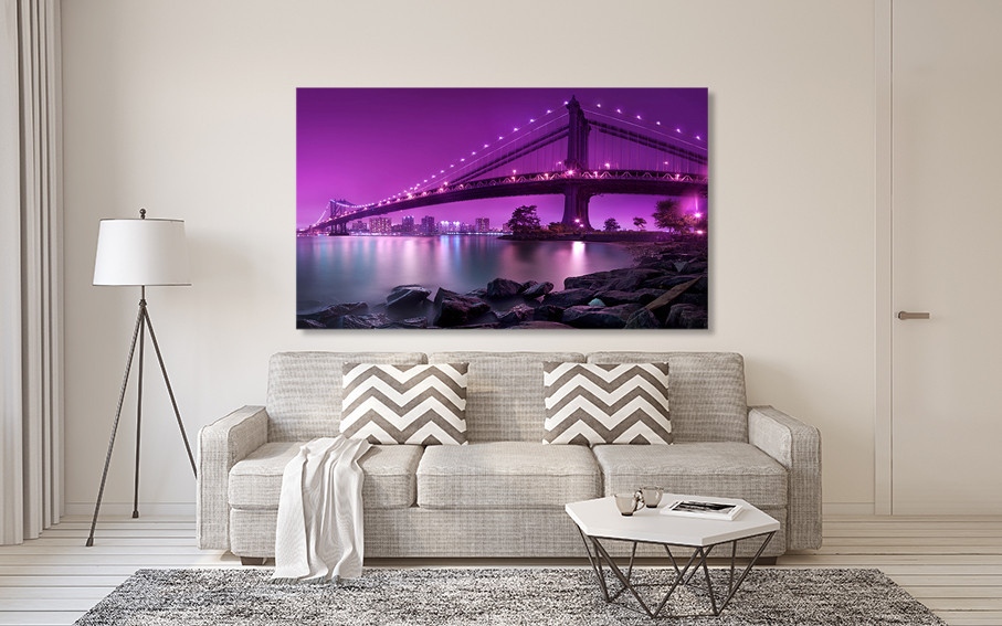 Картина холст в гостиную / спальню  Нічний міст  MLP_102 60x100 см Киев - изображение 2