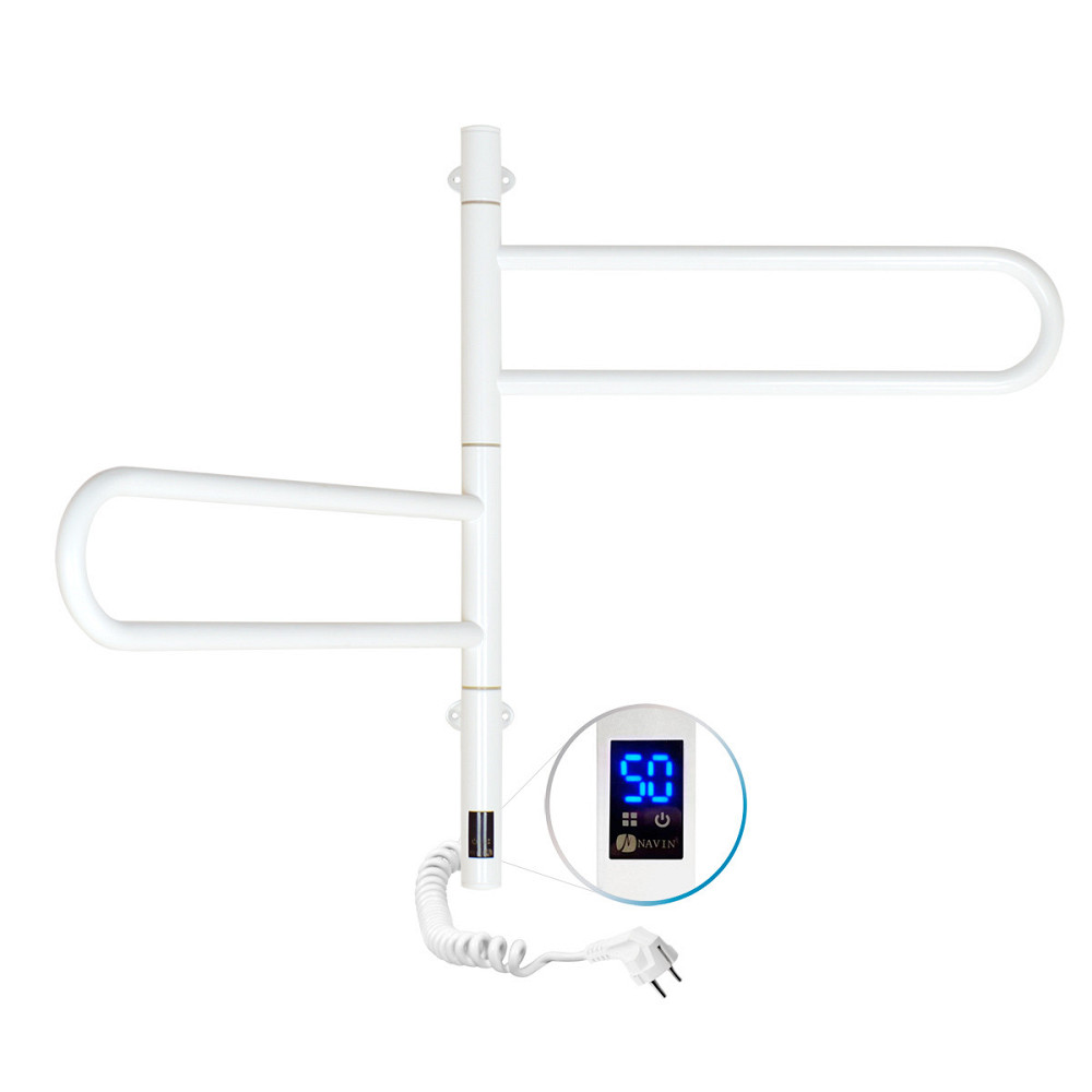 Полотенцесушитель электрический NAVIN Fouette 480х600 Sensor (белый) таймер 12-112033-4860 Киев - изображение 1