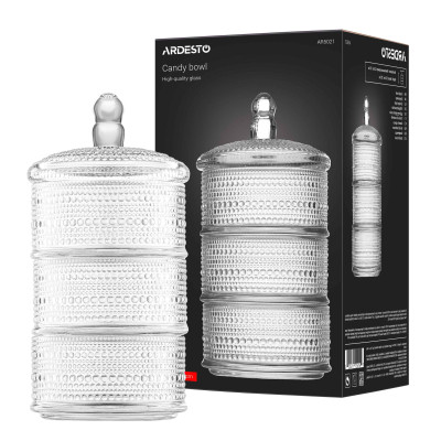 Цукорниця Ardesto Verbena, 12,5 х 25,5 см, скло, прозорий (AR5021) Вінниця - фото 4