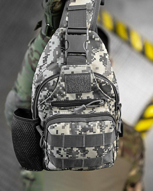 Армейська нагрудна сумка-рюкзак з USB-портом захисник NATO ДЛ7539 Одеса - фото 8