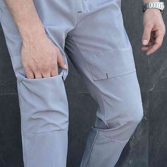 Чоловічі штани джогери з кишенями сірі Pobedov Vershyna Київ