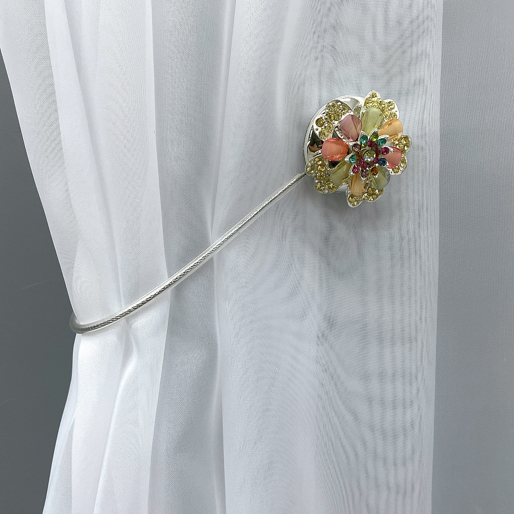 Магніти для штор та гардин "Flowers" набір 2 шт Різнокольоровий (81-239) Київ - фото 3