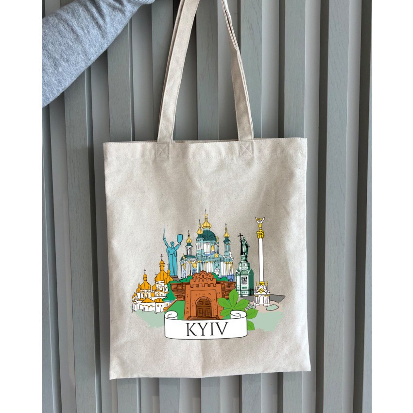 Екошопер BookOpt BK4070 "Київські пейзажі" бежевий Київ - фото 6