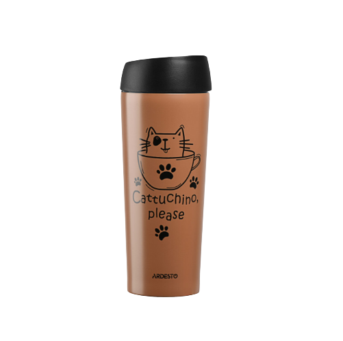 Термочашка 450мл нержавеющая сталь мокко Coffee time Cat Ardesto AR2645DMM Житомир