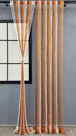 Шторы-нити с люрексом Белый с терракотовым и оранжевым 300х300см 1 шт (61-121) Киев
