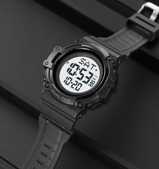 Часы мужские наручные Skmei 2230 Черный с белым циферблатом Киев - изображение 4