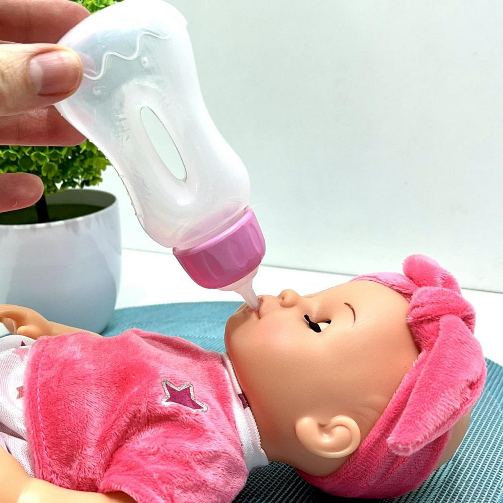 Пупс функціональний висота 30см п'є з пляшечки ходить на горщик пляшка соска підгузник Рожевий (YL2430L-E-C-DM-UA) Чернігів - фото 2