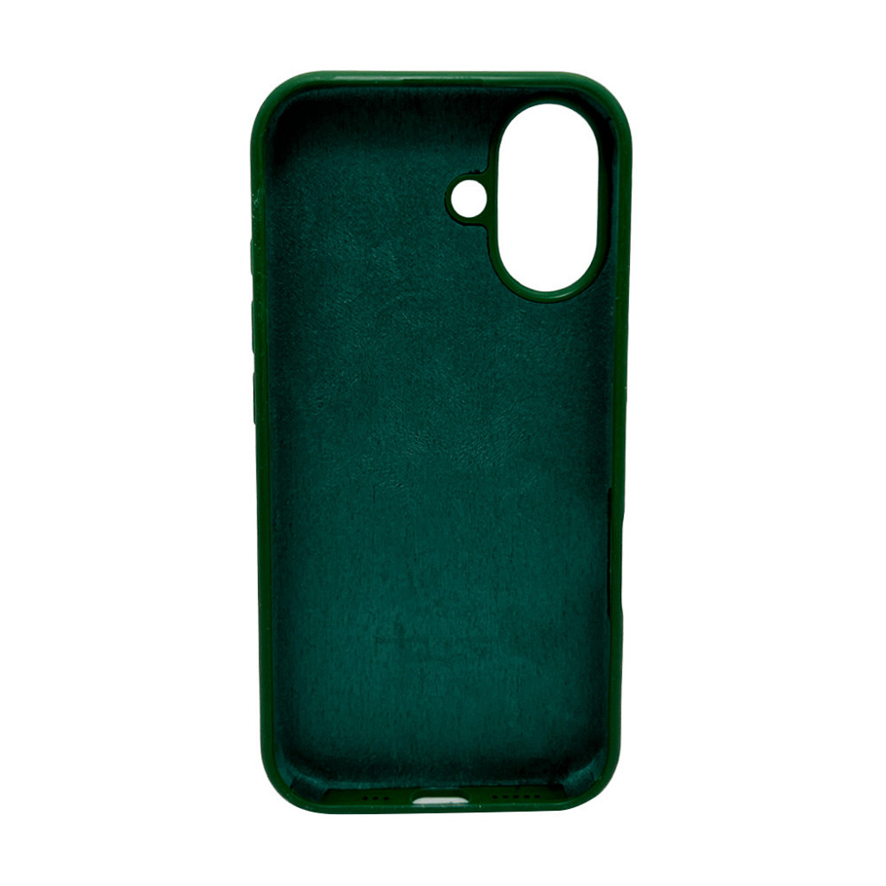 Чохол Silicone Full Case для Apple iPhone 16, Темно-зелений Київ - фото 2