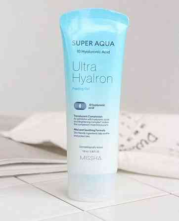 Увлажняющий пилинг скатка на основе 10 видов гиалуроновой кислоты Super Aqua Ultra Hyalron Peeling Gel Missha 100 мл Киев